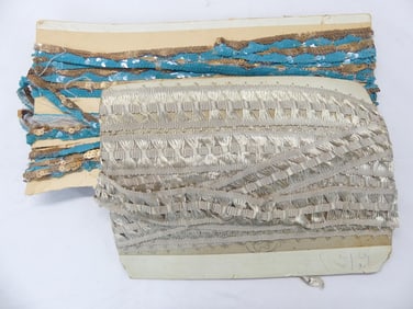 Vintage Silk Thread & Sequin Yardage