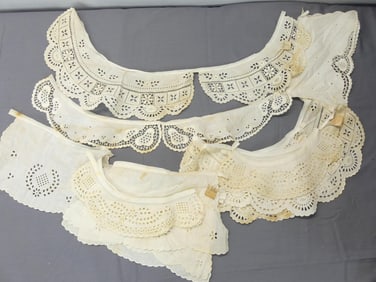 Lot of Vintage Old Store Stock Eyelet Collars & Cuffs