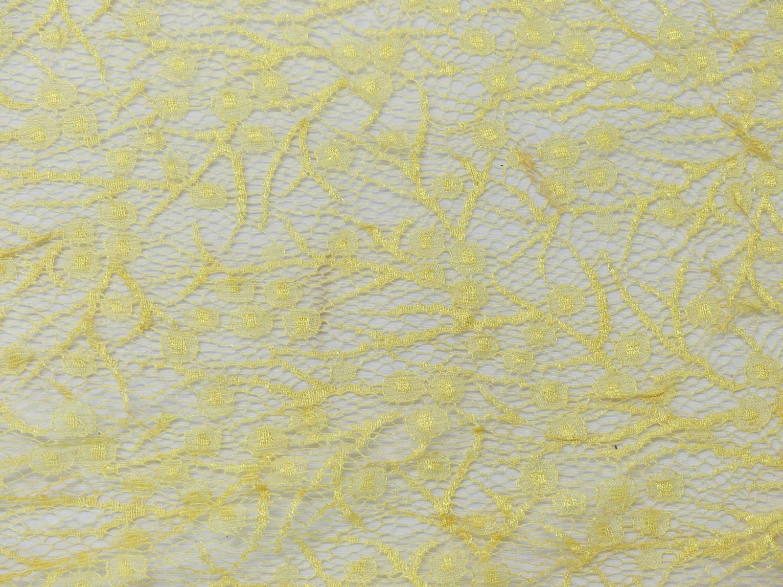 Antique Early 1920/30's Fine Yellow Lace Yardage, 6 plus: lace yardage, good condition, see photo's