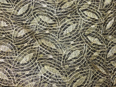 Vintage 1920/30's Black Net with Gold Metallic Embroidery