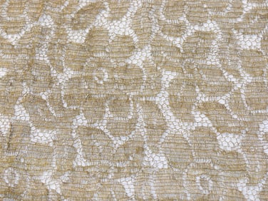 Vintage 1920's Gold Lame' Lace, 30 x 42