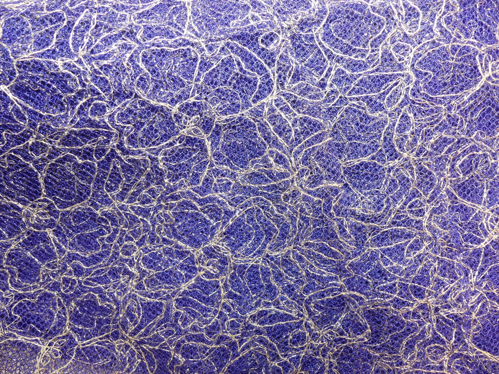 Vintage Blue & Gold Metallic Lace, 30 x 6 3/4 Yards: good condition, see photo's