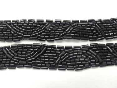 Antique Black Beaded Trim, 1/2 inch, Many Yards