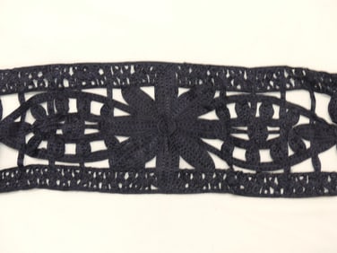 Antique Black Tape Lace Trim, 4" x 3.4 Yards