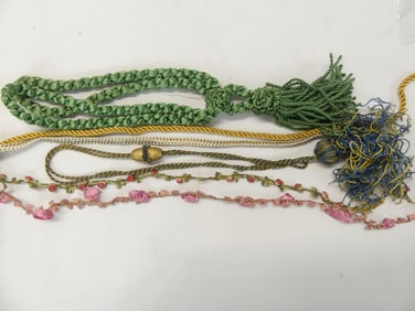 Lot of Various Vintage Trims, Cord, silk rose & other