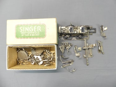 Lot of Vintage Sewing Attachments, singer and more