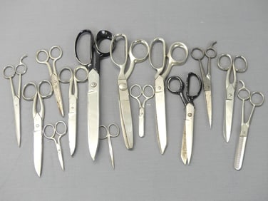 Lot of 14 Pair of Various Vintage Scissors