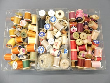 Large Lot of Vintage Threads on Spools, some new