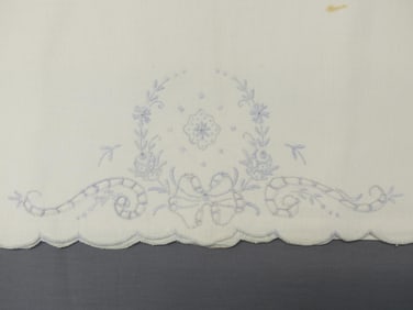 Lot of 3 Old Store Stock Embroidered & Cutwork Pillowcases
