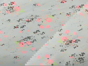 Vintage 1940/50's Blue Floral Old Store Stock Cotton Fabric, 36 x 8 yds
