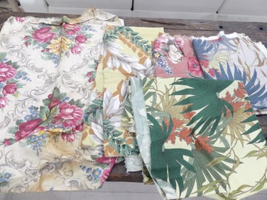 Lot of Vintage Barkcloth Fabric