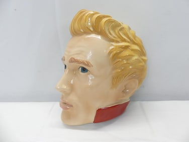 Vintage James Dean Clay Art Ceramic Head