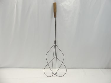 Antique Metal & Wood Rug Beater