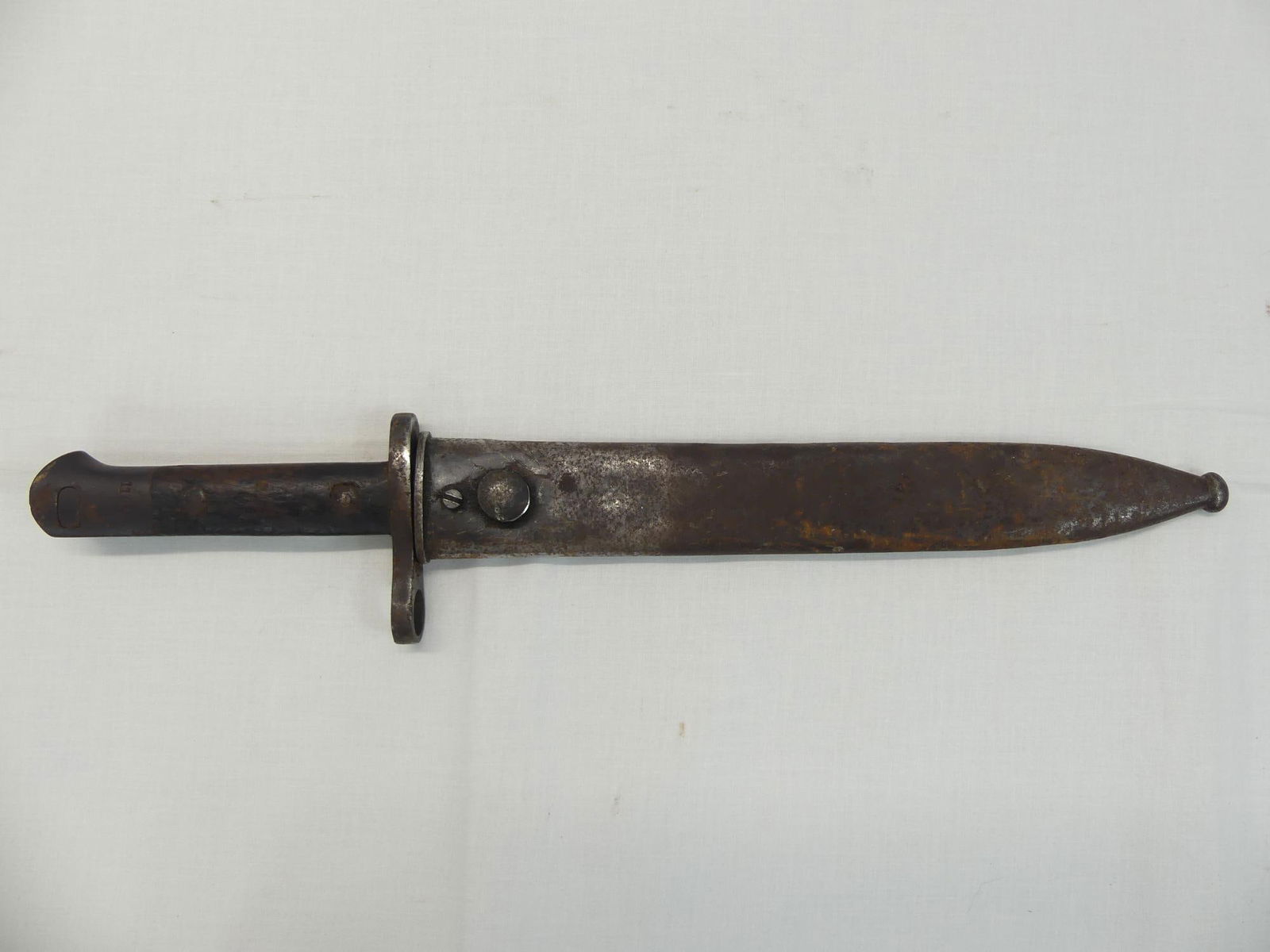 Antique Bayonet with Scabbard, Wood Handle: approx. 15 3/4 long, see photo's