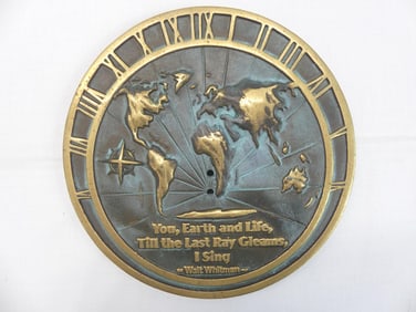 Brass Sun Dial Walt Whitman