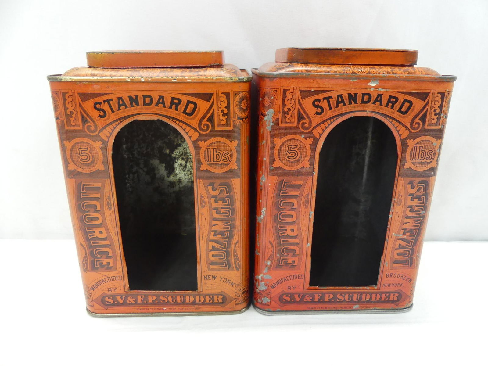 Lot of 2 Red Vintage Standard Licorice Advertising Tins (1 of 7)
