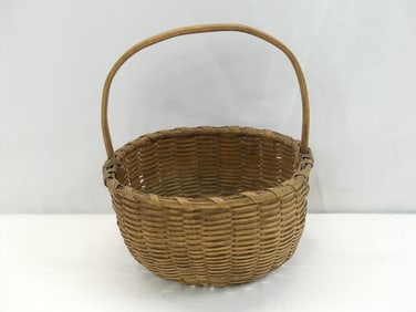 Antique Indian Hand Woven Oak Splint Basket