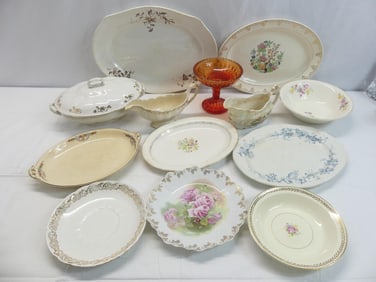 Large Lot of Stoneware & Other Glass & China