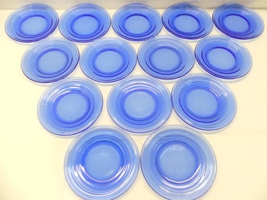 Lot of 14 Cobalt Blue 6 Inch Desert Plates
