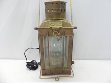 Vintage 1939 Brass Cargo Light no. 3954 Great Britain
