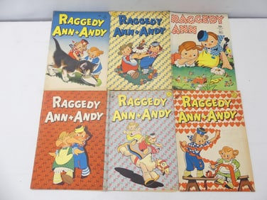 Lot of 6 Vintage Raggedy Ann & Andy Comic Books
