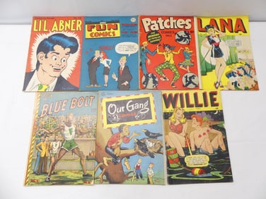 Lot of 7 Vintage Comics, Lana, Willie, Patches, Fun, Our Gang