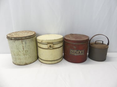 Lot of 4 Antique Tins