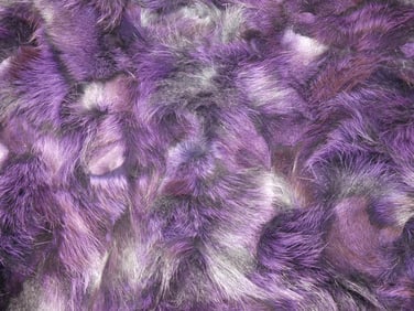 Fabulous Vintage Purple Fur Throw Blanket