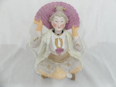 Antique German Bisque Lady Nodder, Earthquake Prediction