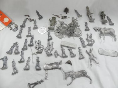 Large Lot Imrie/Risley Miniatures, Horses & Soldiers