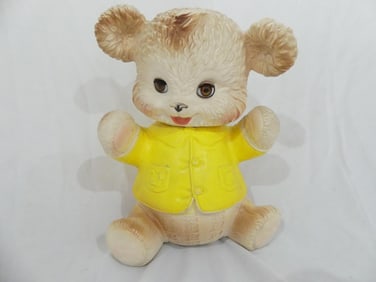 Vintage 1960's Edward Mobley Rubber Squeaky Toy Bear