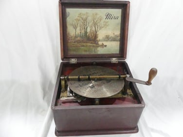 Antique Mira Disc Music Box, Good Working Condition