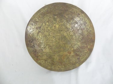 Antique Hand Carved Egyptian Gong