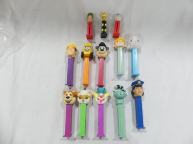 Lot of 13 Vintage Cartoon Pez Despensers