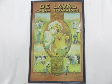 Vintage Tin Advertising DE Laval Cream Separators