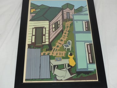 1960 Table & Chair Serigraph, Manuel Hernandez Acevedo