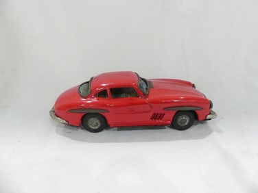 Vintage 1950's Mercedes 300SL Tin Toy Red Gullwing