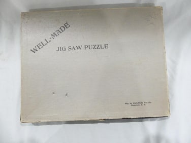Antique 1920's Earl Christy Wood Jig Saw Puzzle of Flapper Girl