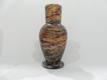 Vintage Signed Czechoslovakia End of Day Art Glass Vase