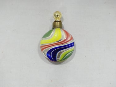 Vintage Mercury Art Glass Miniature Perfume Bottle