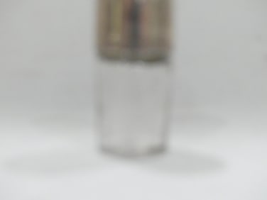 Vintage Enamel Top Etched Perfume Bottle