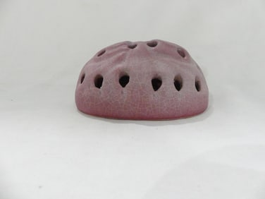 Vintage Pink Van Briggle Pottery Flower Frog with Marking