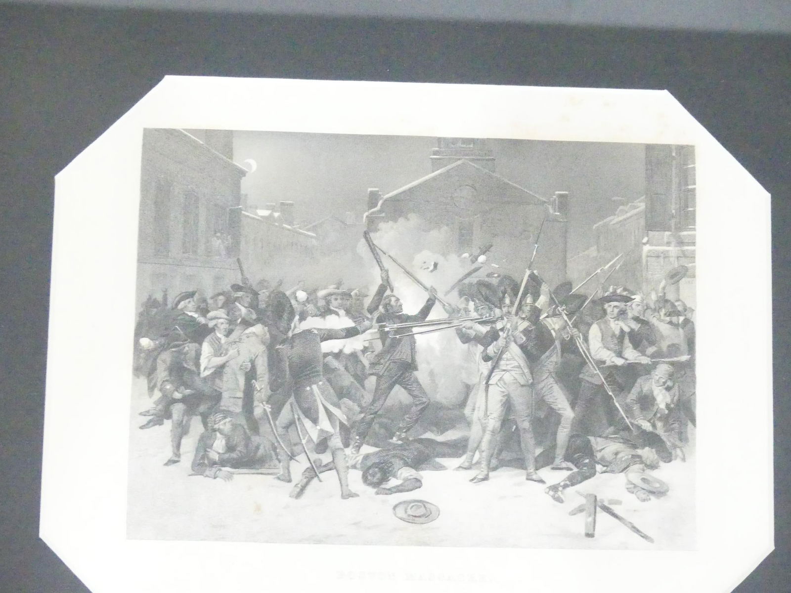 Antique 1857 Boston Massacre Antique Engraving (1 of 6)