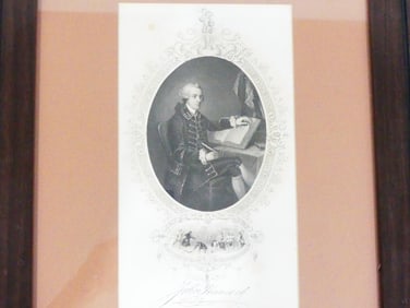 Antique John Hancock Original Engraving by J Rogers SC