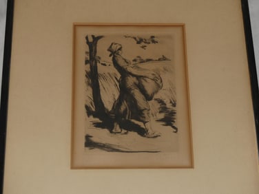 Pierre Billet Original Etching "Les Laveuses"