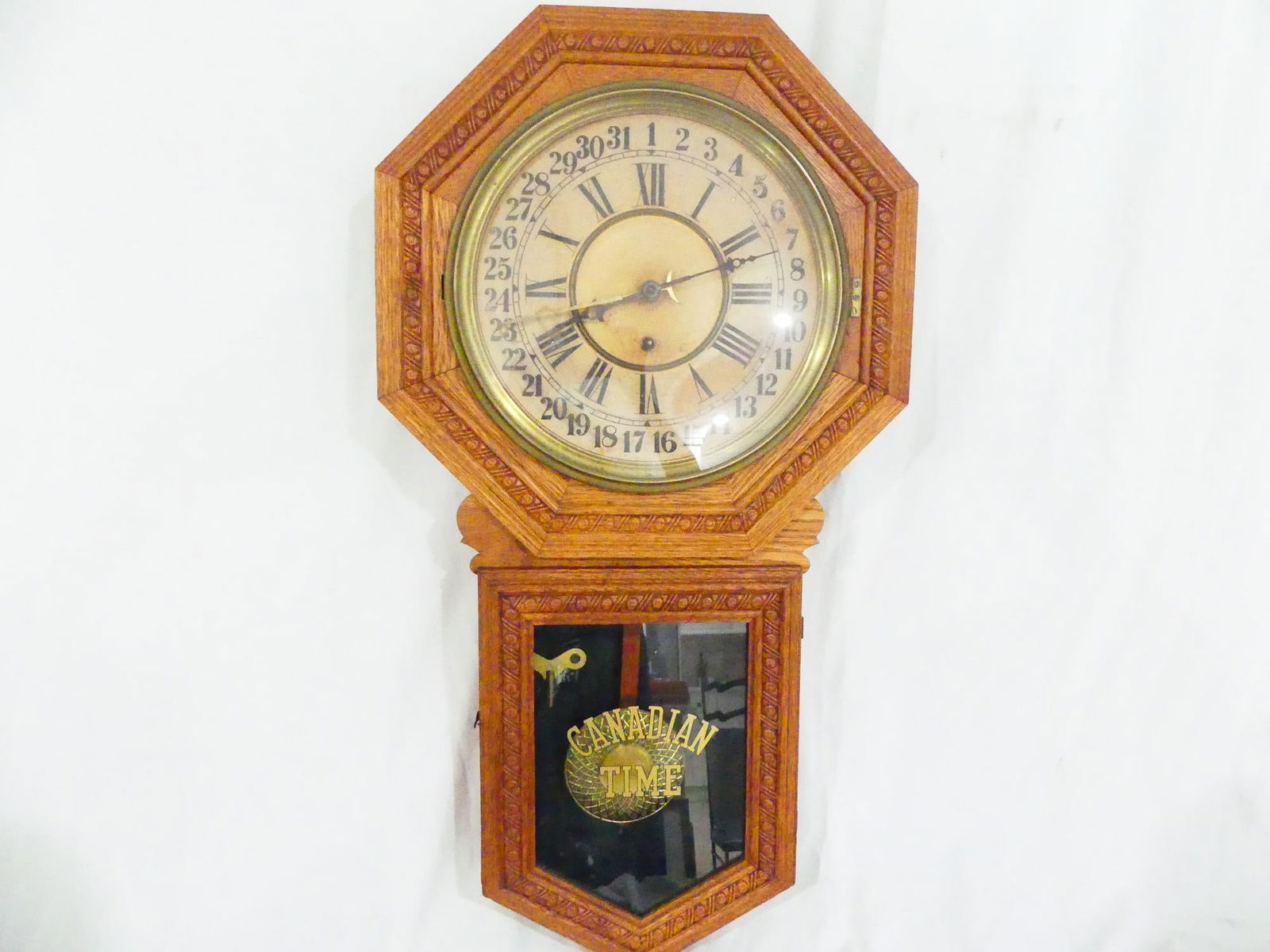 Antique E N Welsh Oak Case Clock, St Clair (1 of 7)