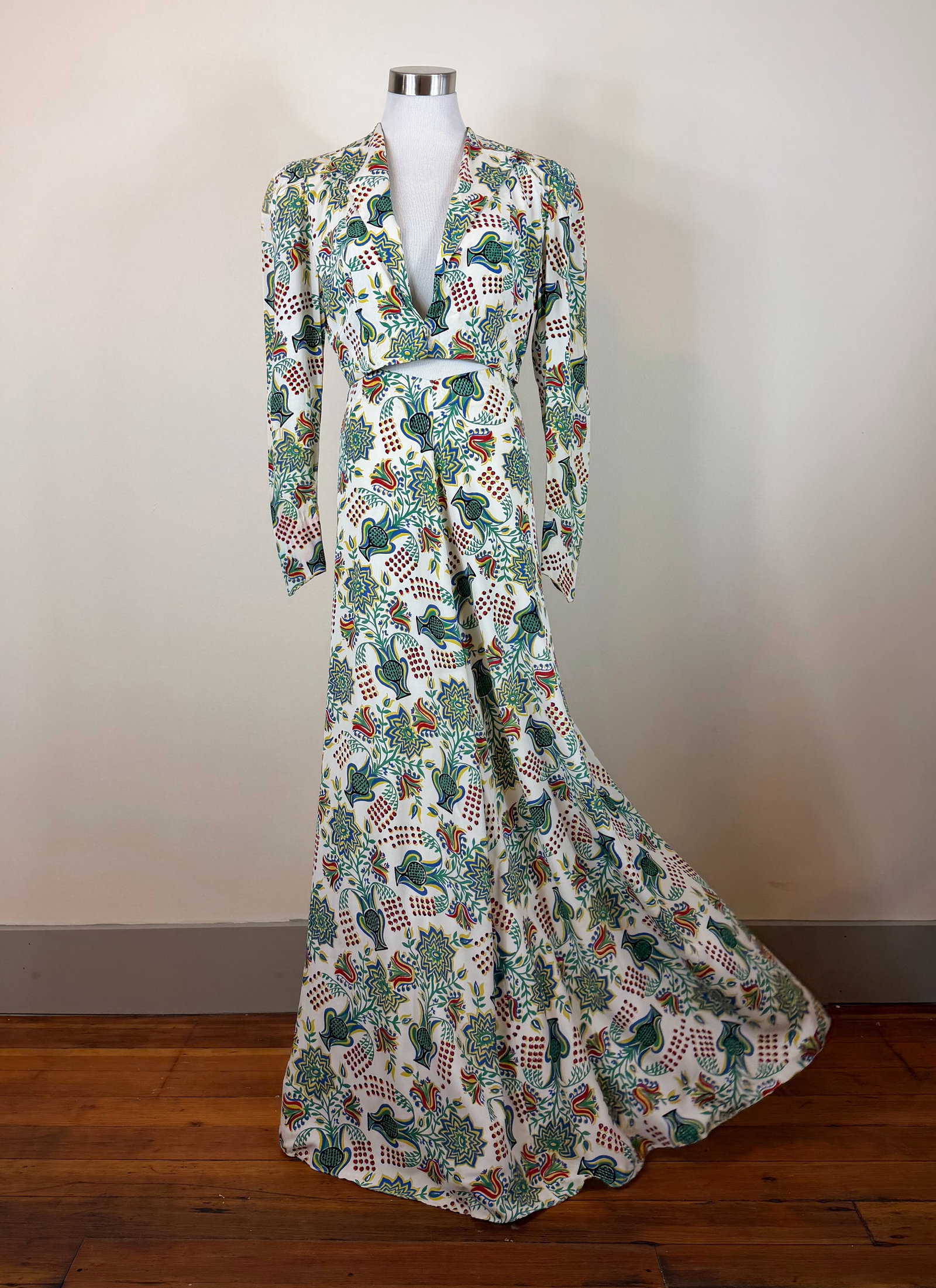 Vintage 1940s Printed Silk Resort Set (1 of 6)
