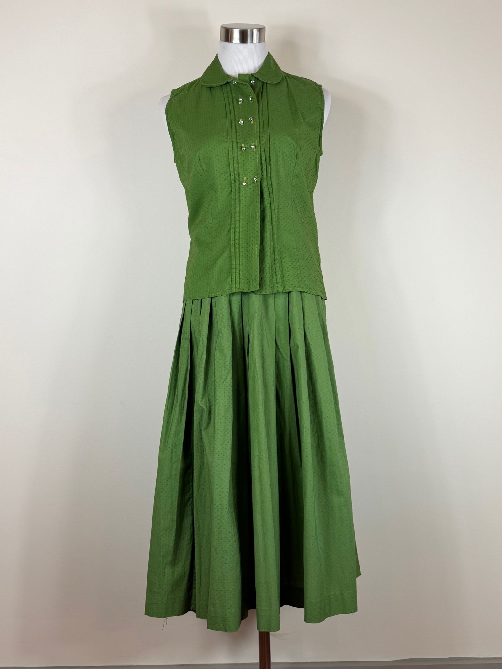 Vintage 1950s Green Cotton Set (1 of 9)