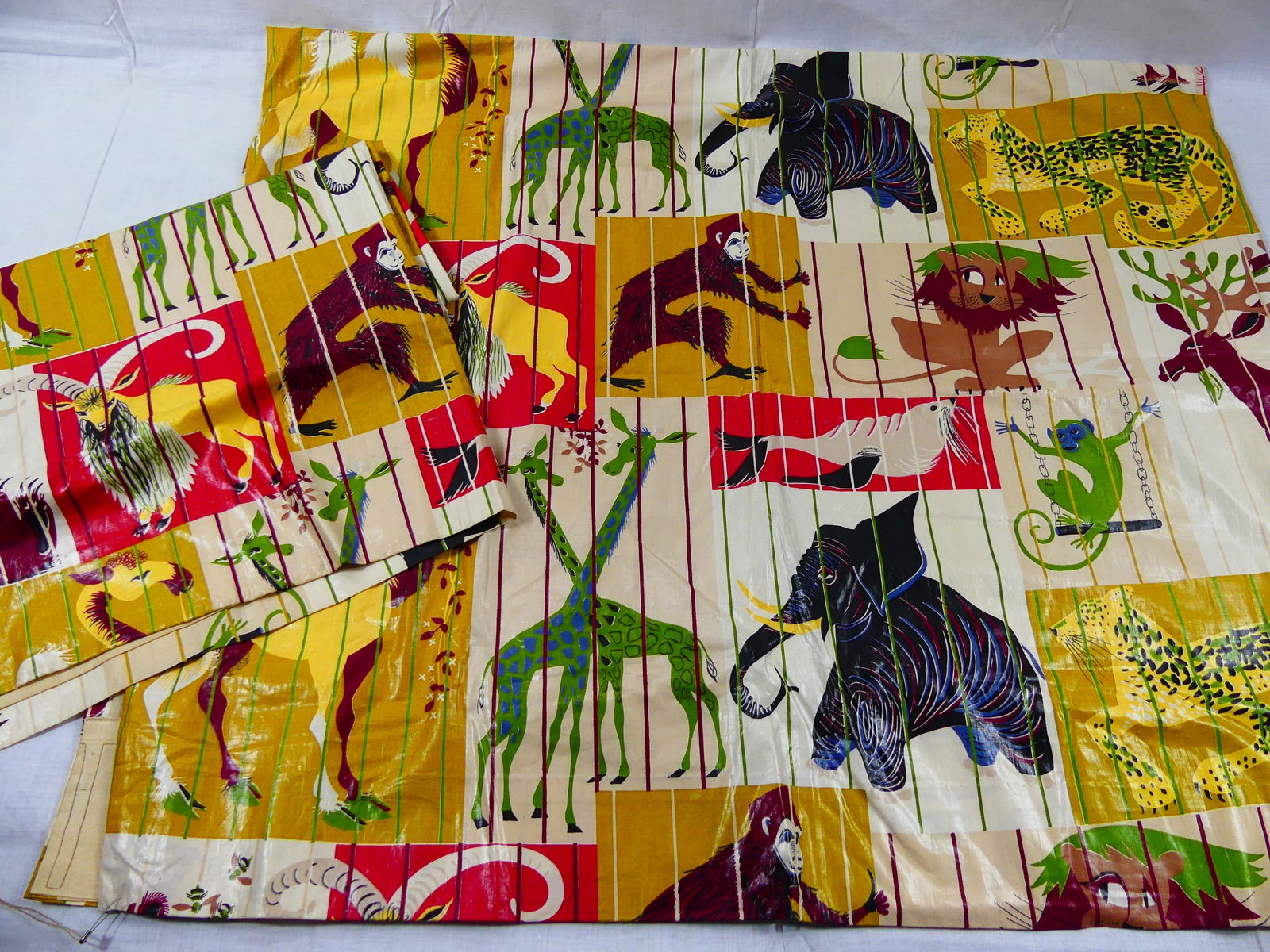 Vintage Chintz Zoo Print Curtain Panels (1 of 5)