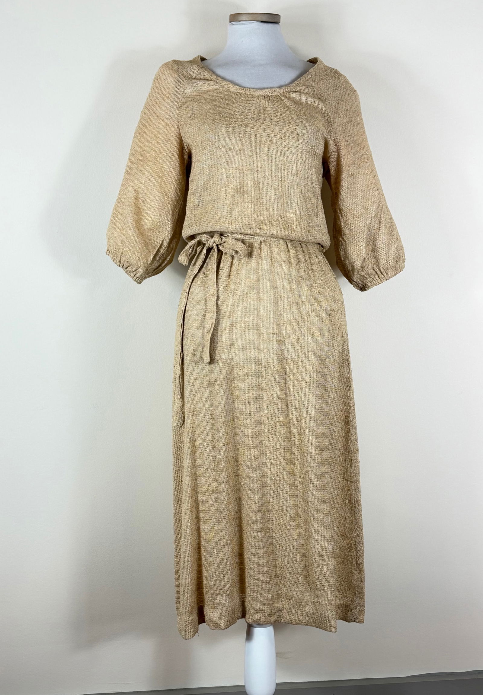 Vintage 1950s Rayon & Flax Day Dress (1 of 9)